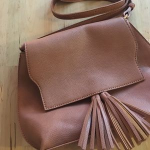 Sole society faux leather brown crossbody